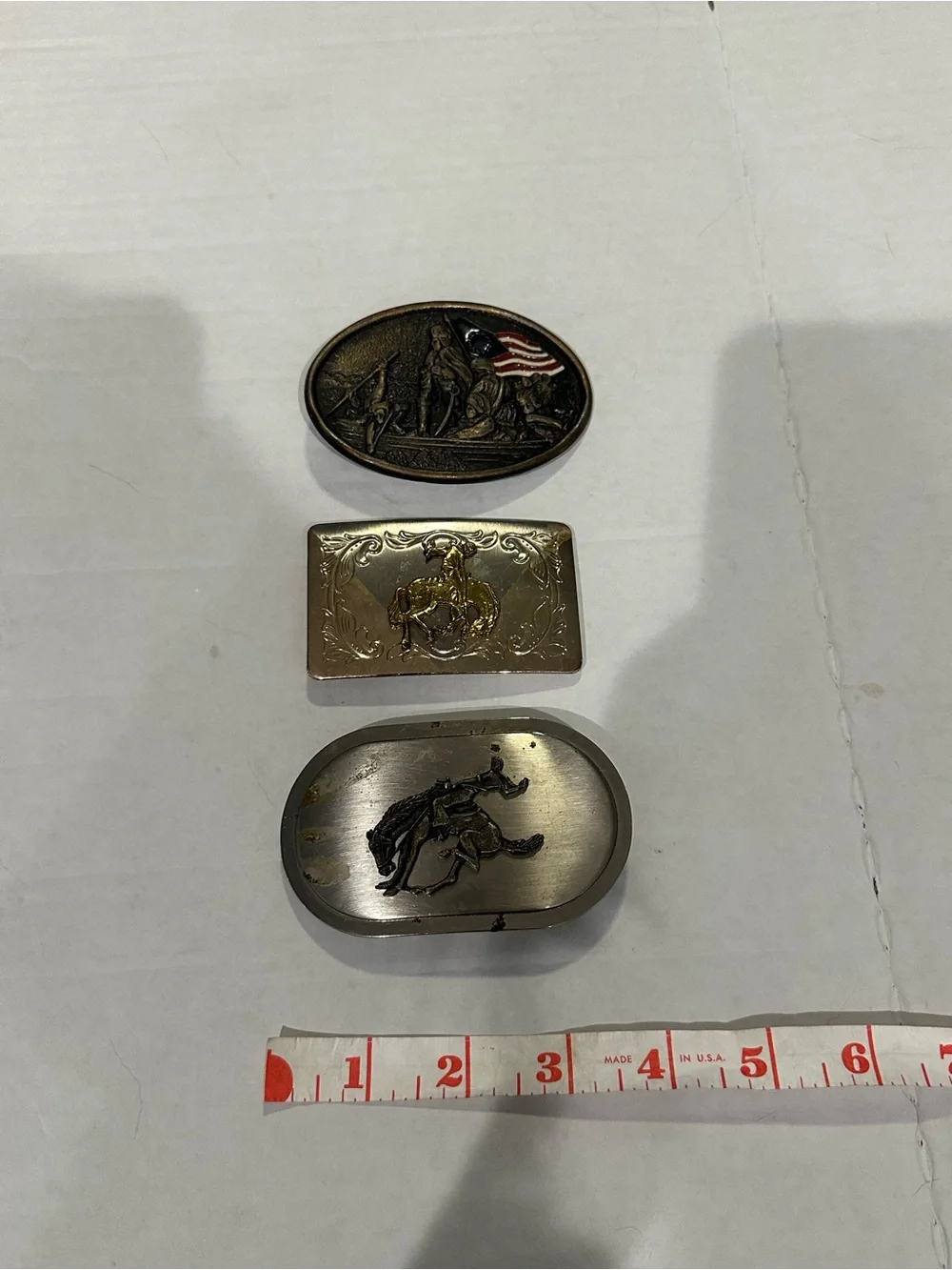 Lot of 7 Western Belt Buckles American Cowboy Rodeo USA